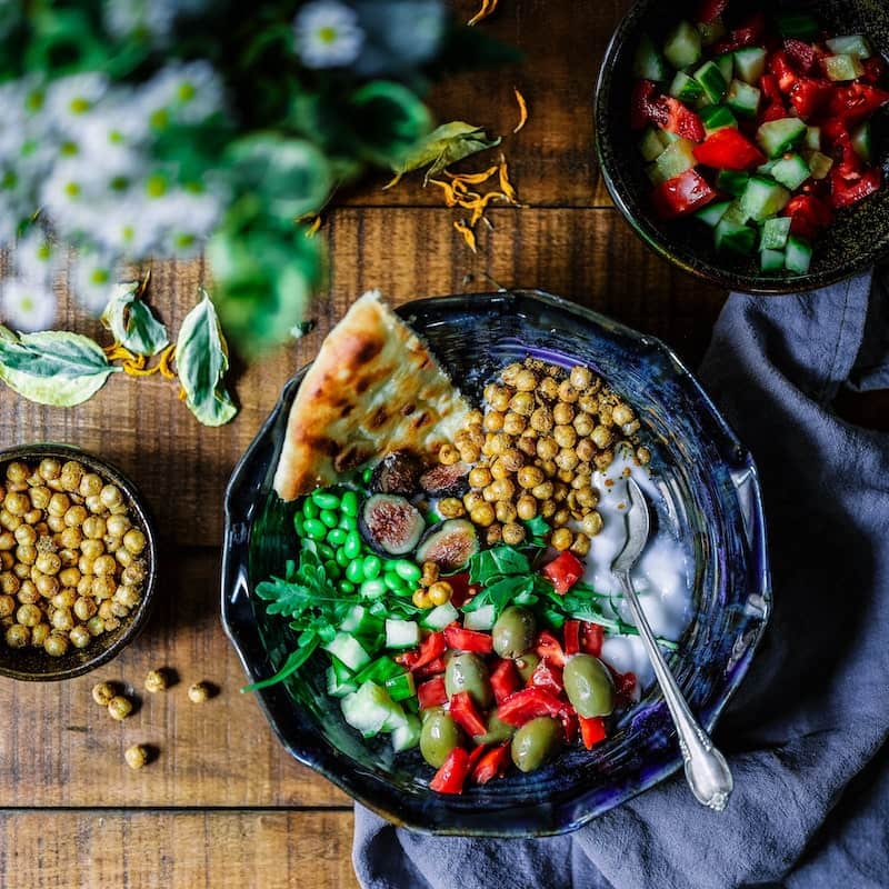 Beautiful arranged food