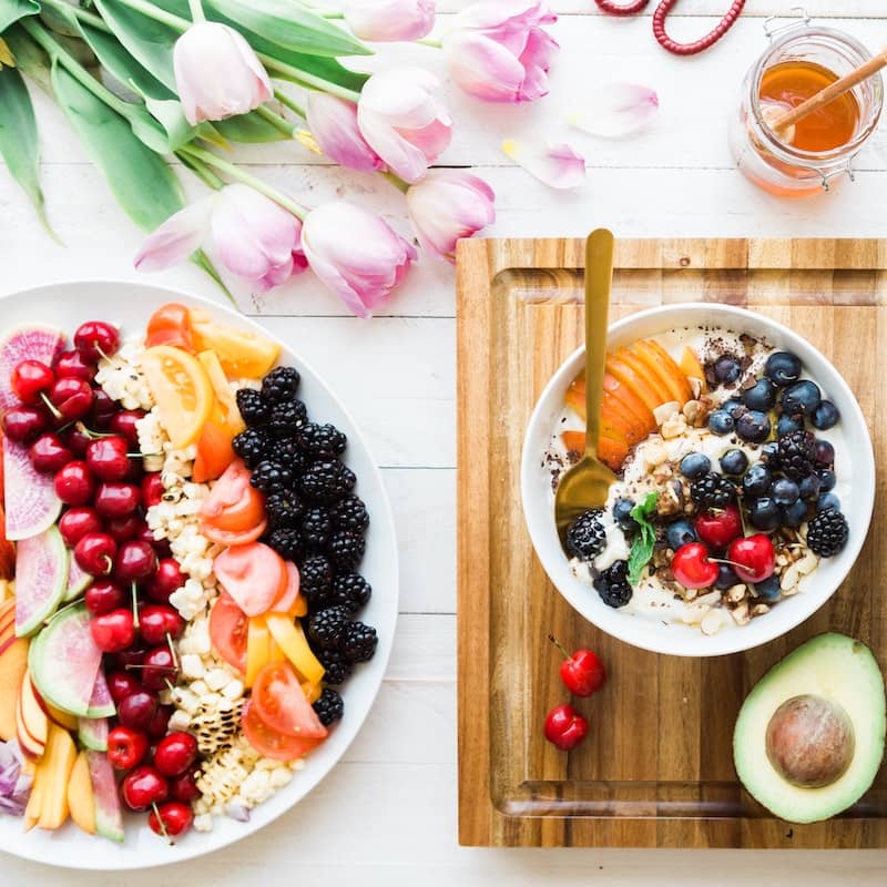Beautiful arranged food